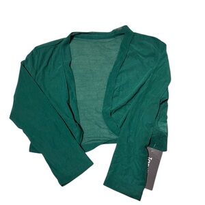 Tandisk Green Mesh shrug/cover up S-NWT